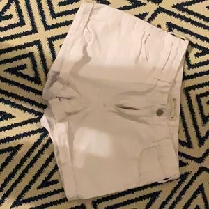 White jean shorts